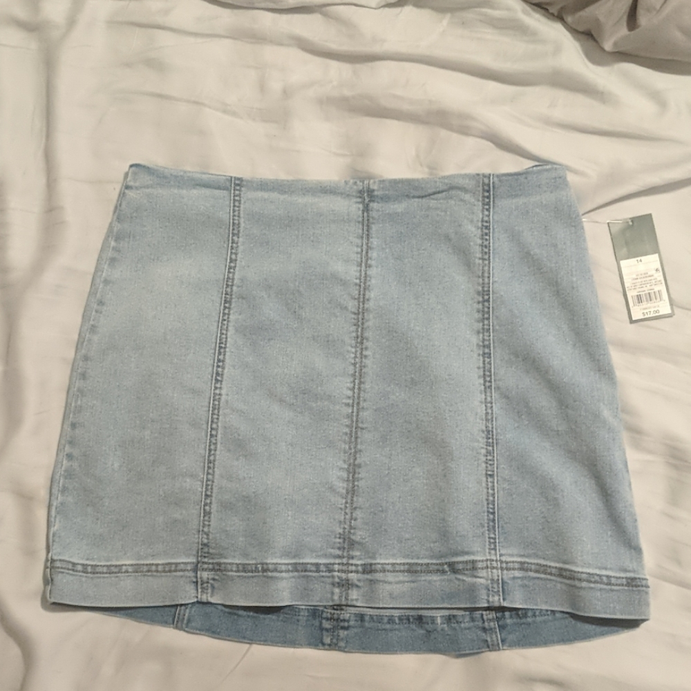 light denim skirt